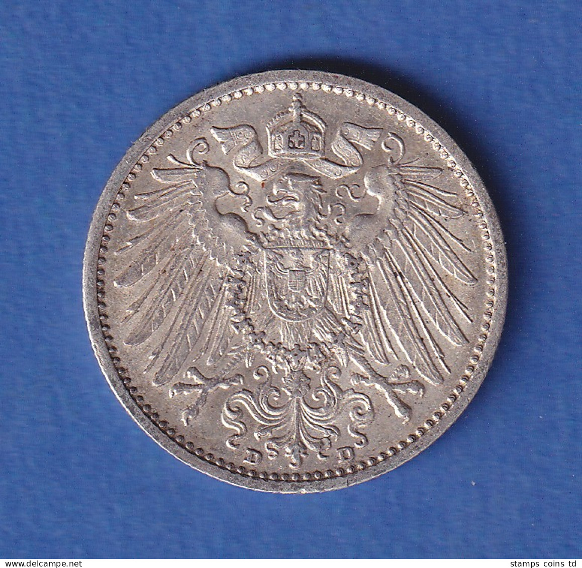 Deutsches Kaiserreich Silber-Kursmünze 1 Mark 1910 D - Sonstige & Ohne Zuordnung