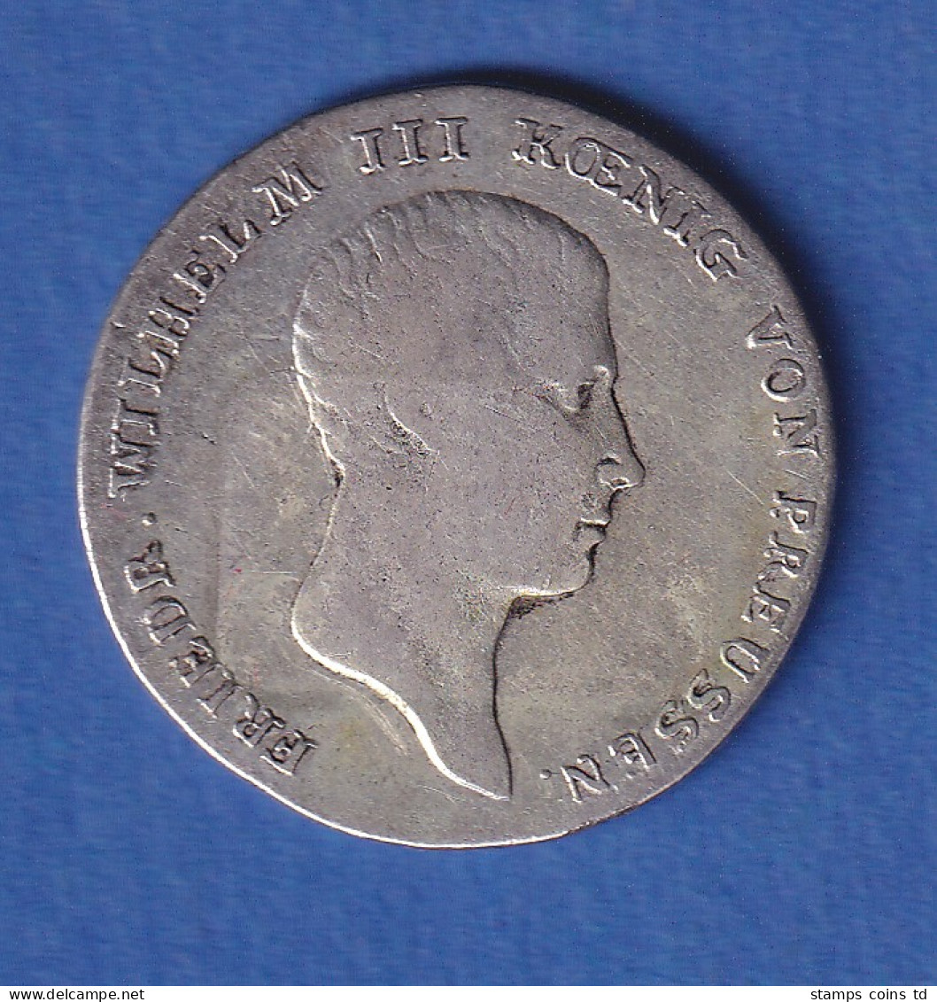 Preußen Silbermünze 1/6 Reichstaler König Friedrich Wilhelm III. 1816 - Altri & Non Classificati