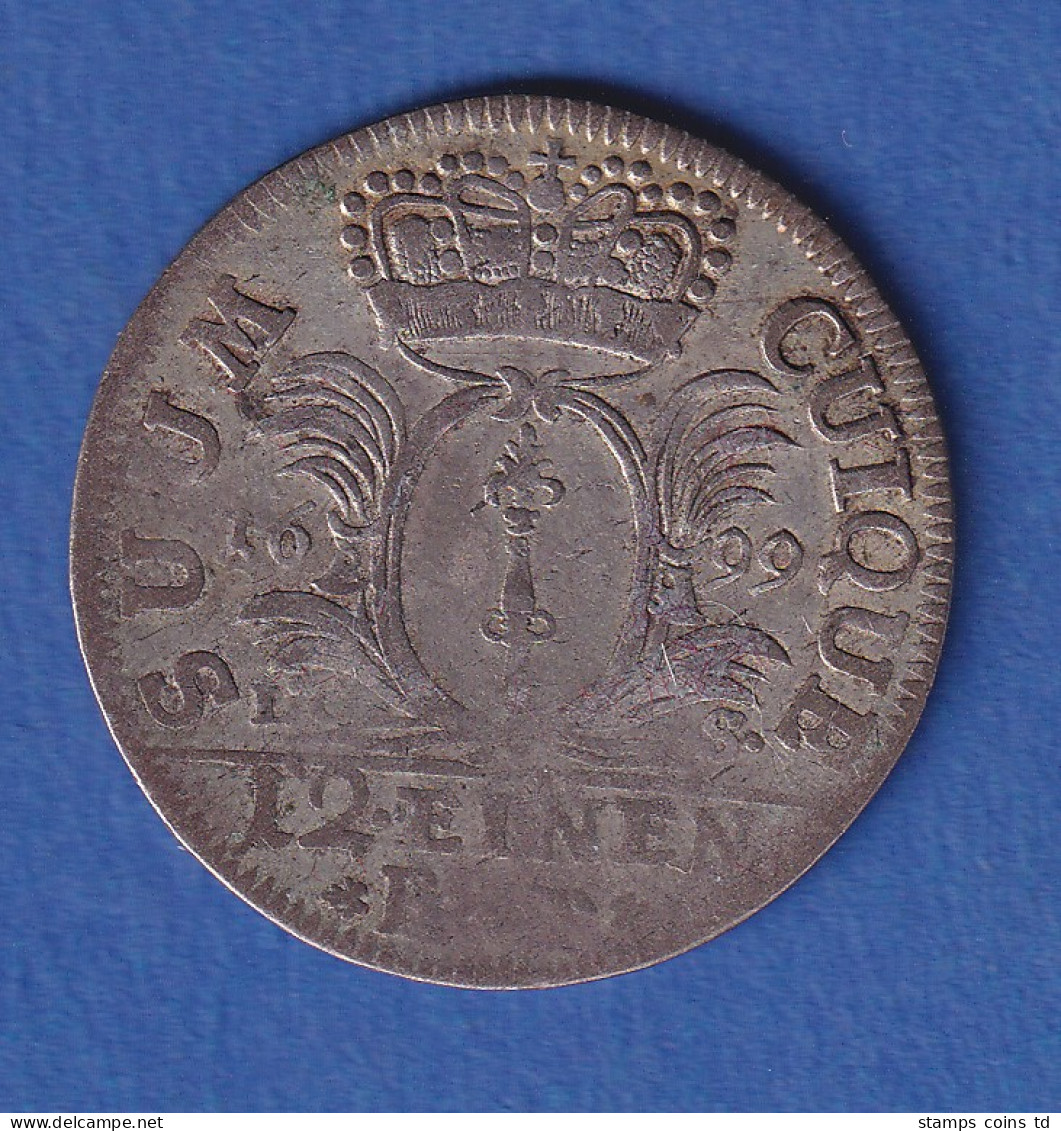 Preußen Silbermünze 1/12 Reichstaler Kurfürst Friedrich III. 1699 - Autres & Non Classés