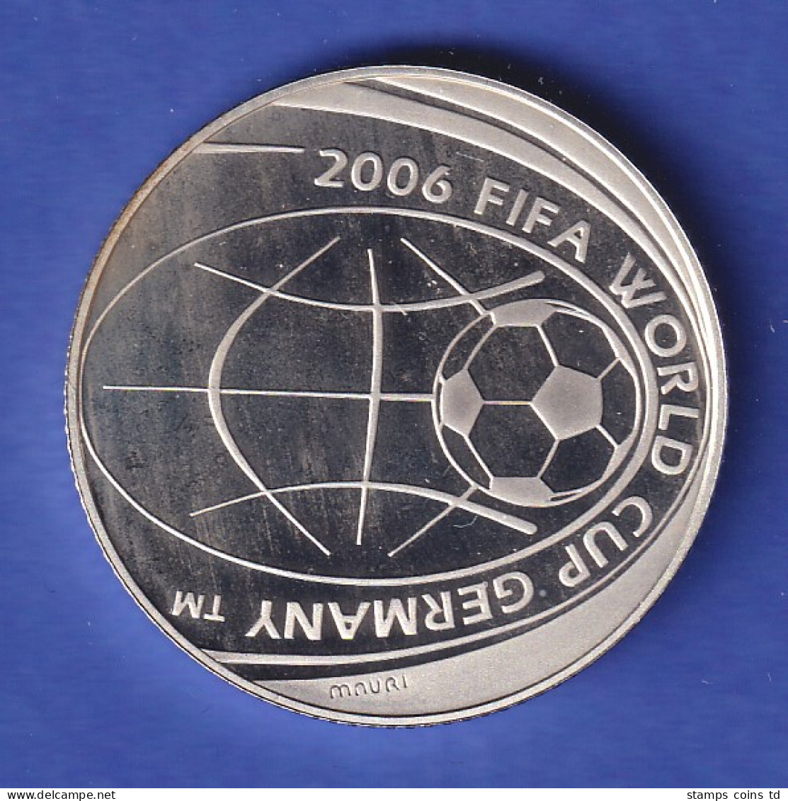 Italien Silbermünze 5 Euro Fußball-WM In Deutschland 2004 PP - Croazia