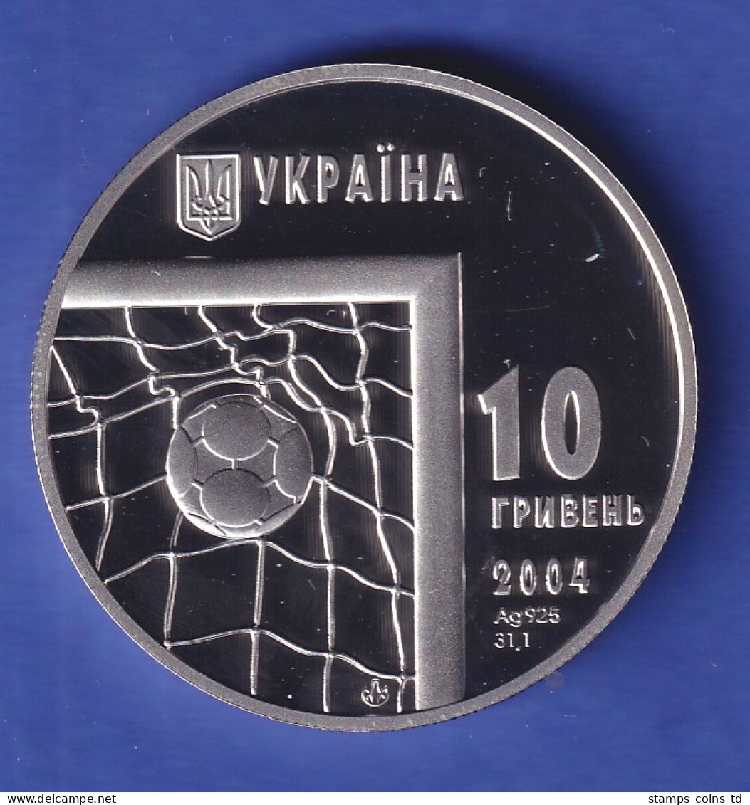 Ukraїne Silbermünze 10 Hrywen Fußball-WM In Deutschland 2005 PP - Sonstige – Europa