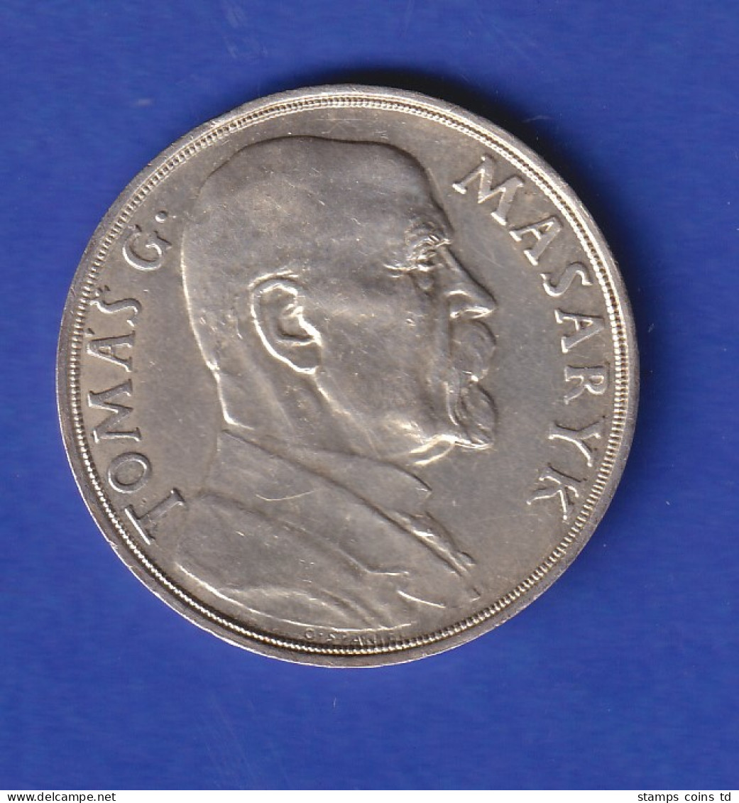 Tschechoslowakei Silberne Medaille Zum 85. Geburtstag Von Tomas G. Masaryk  - Otros – Europa