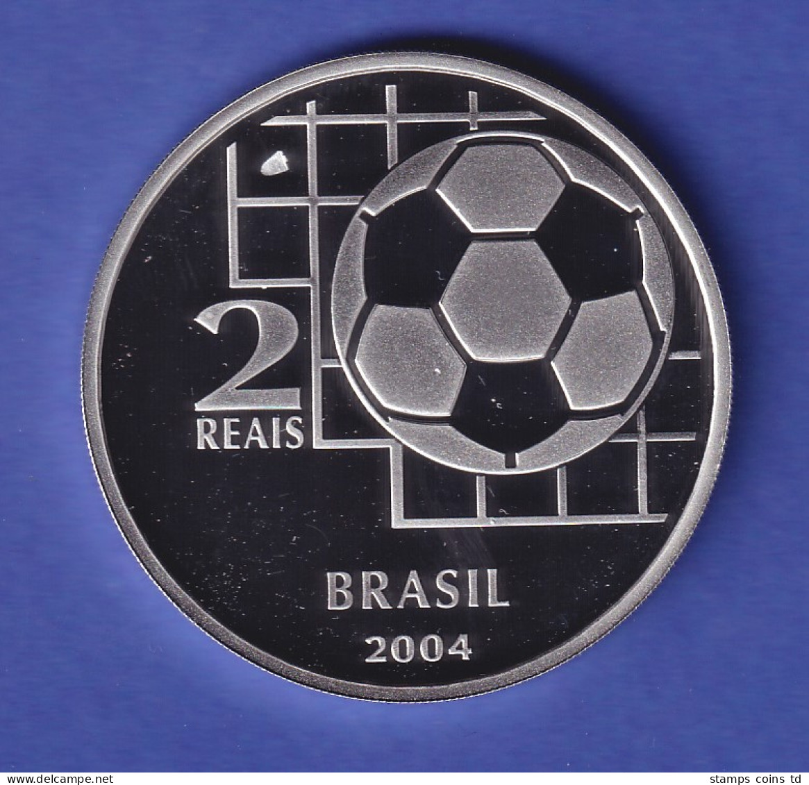 Brasilien 2004 Silbermünze 2 Reais Fußball-Weltmeisterschaft 2006 PP - Sonstige – Amerika