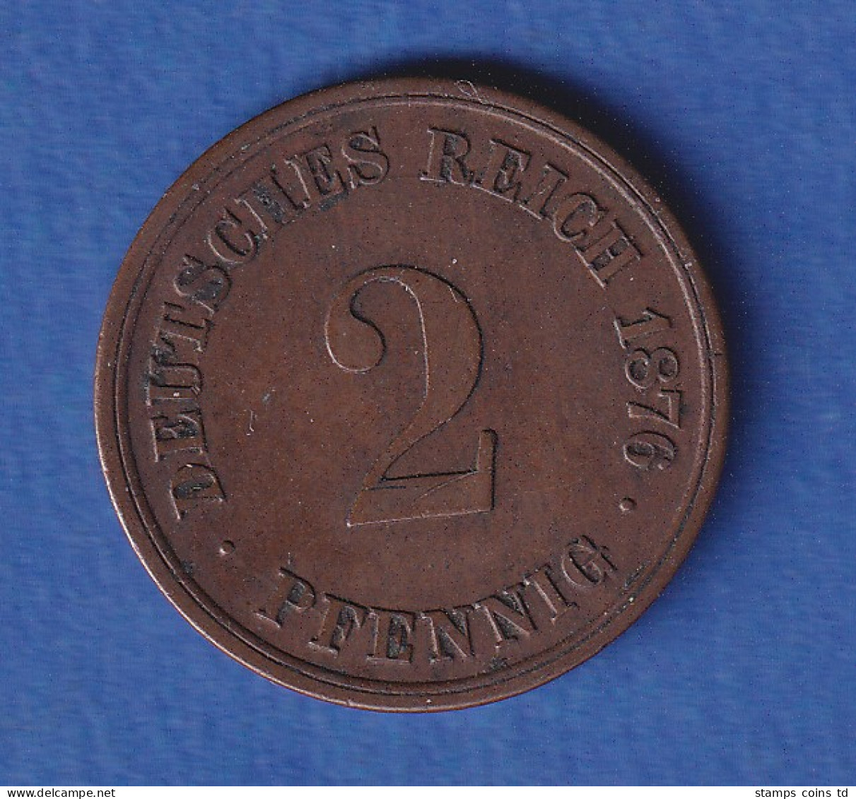 Deutsches Reich Kursmünze 2 Pfennig 1876 D Ss - Other & Unclassified