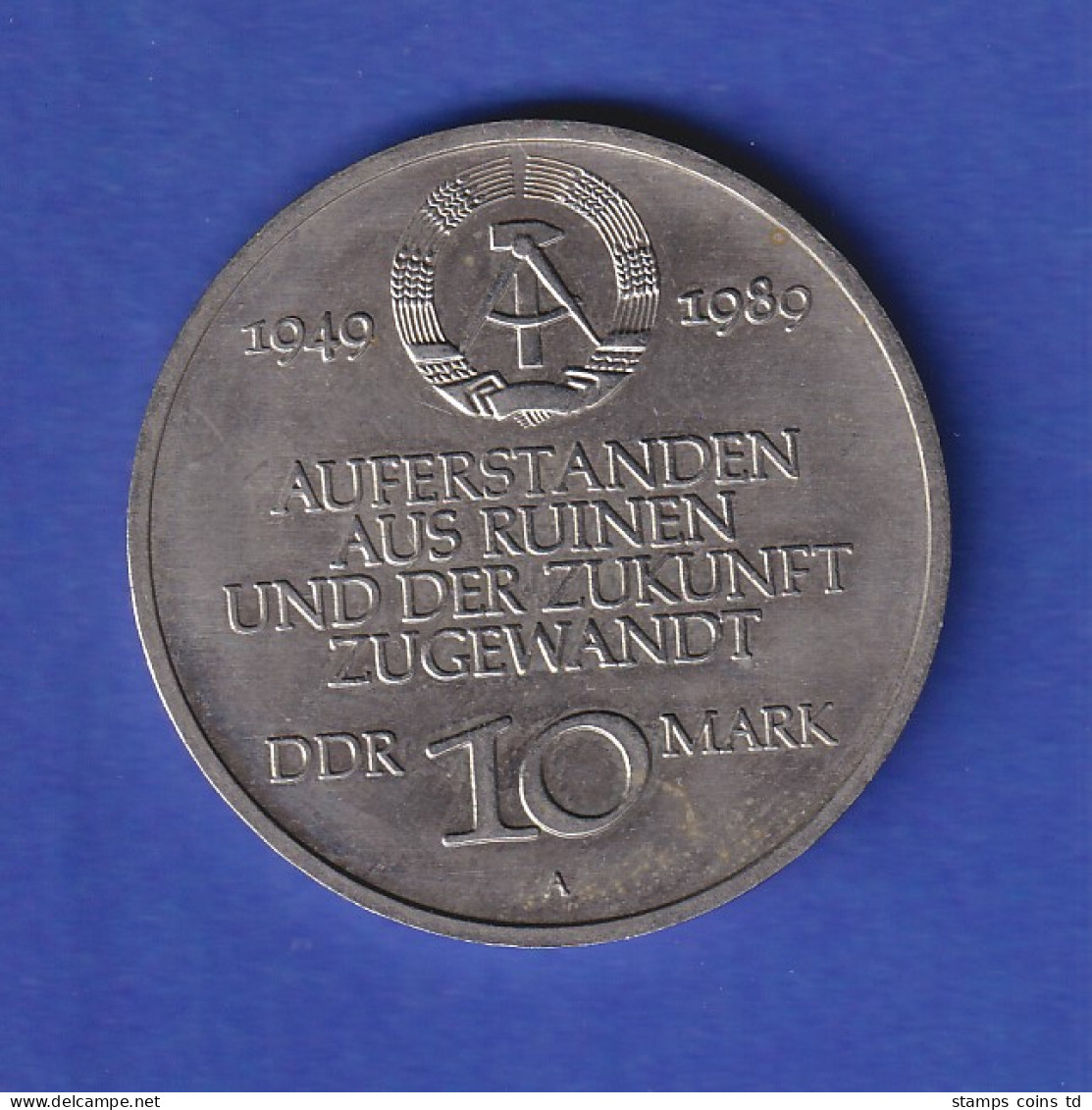 DDR 10 Mark Gedenkmünze 1989 40 Jahre DDR, Stempelglanz Stg - Andere & Zonder Classificatie