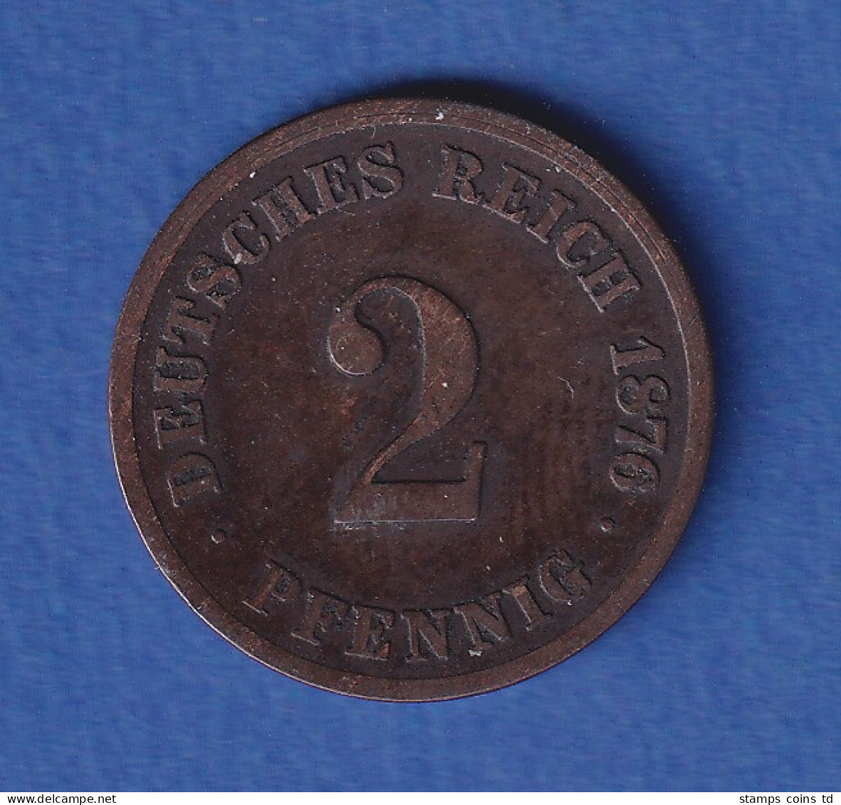 Deutsches Reich Kursmünze 2 Pfennig 1876 C Ss - Otros & Sin Clasificación