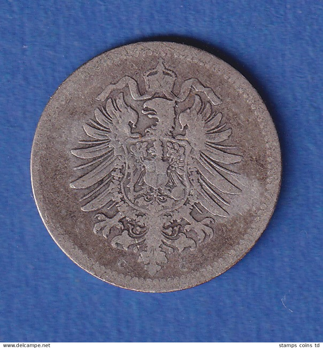 Deutsches Kaiserreich Silber-Kursmünze 50 Pfennig 1876 C Ss - Autres & Non Classés