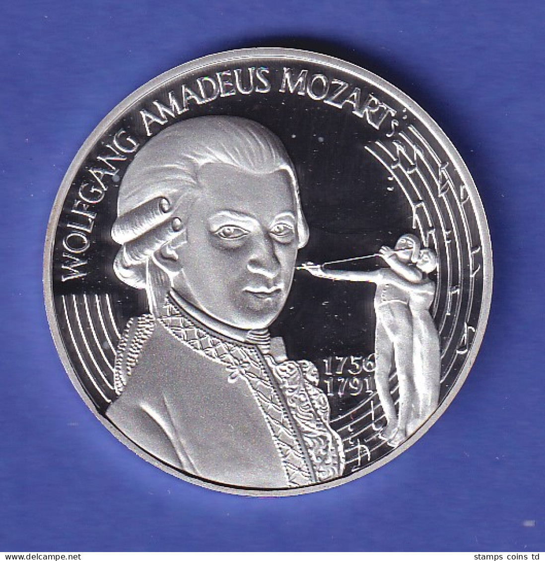 Österreich Silbermünze 25 ECU Wolfgang Amadeus Mozart 1996 PP - Oesterreich