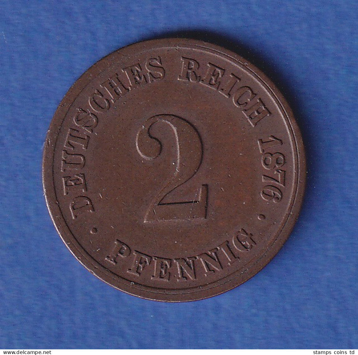 Deutsches Reich Kursmünze 2 Pfennig 1876 F Ss - Sonstige & Ohne Zuordnung