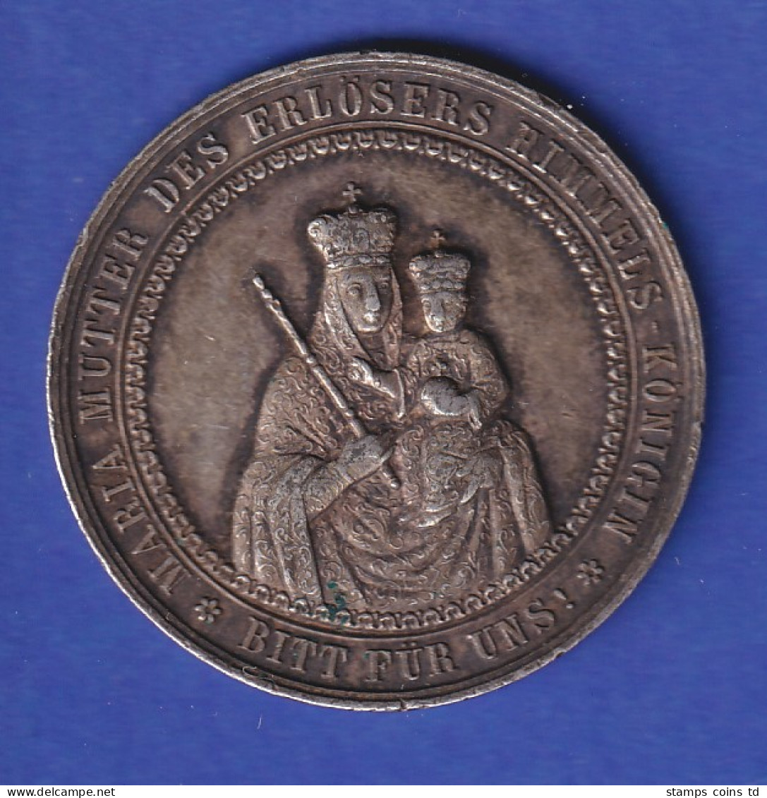 Alte Silbermedaille Maria Mit Kind - Firmung Knabe, Sign. DRENTWETT Ca. 12g Ag - Non Classés