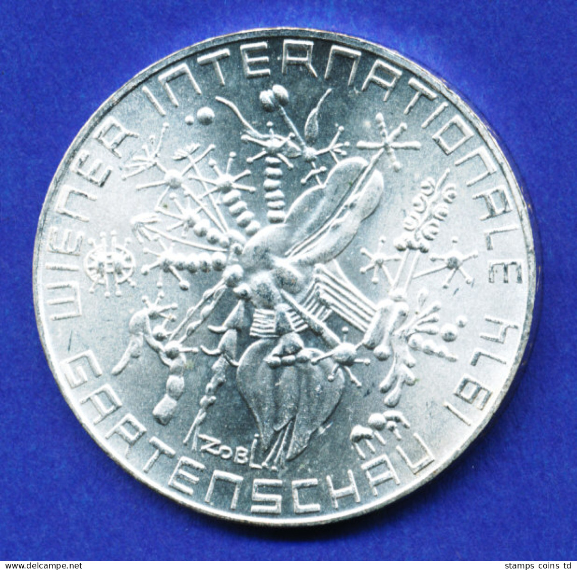 Österreich 50-Schilling Silber-Gedenkmünze 1974, Internat. Gartenschau Wien - Austria