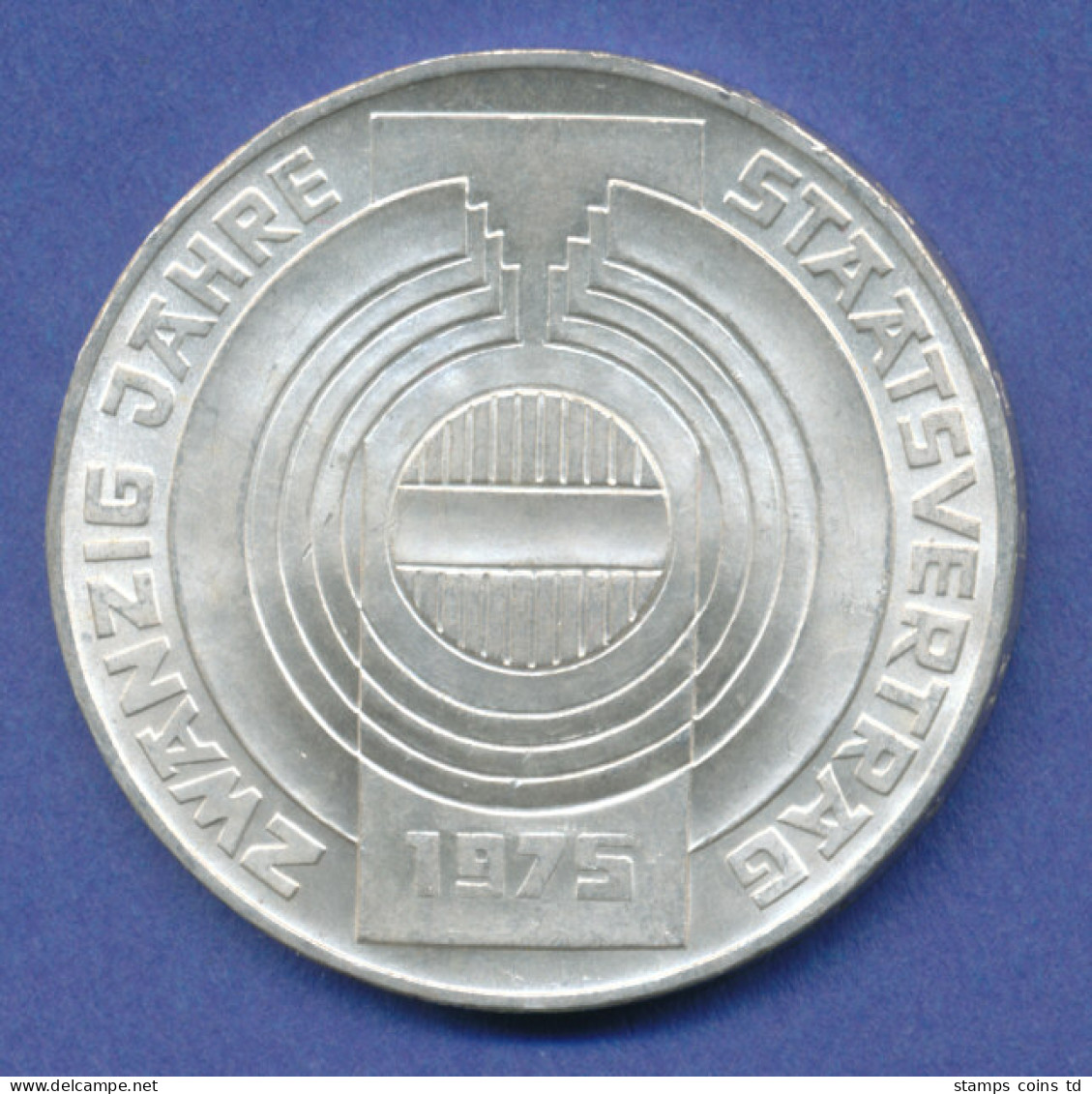 Österreich 100-Schilling Silber-Gedenkmünze 1975, 20 Jahre Staatsvertrag - Oesterreich