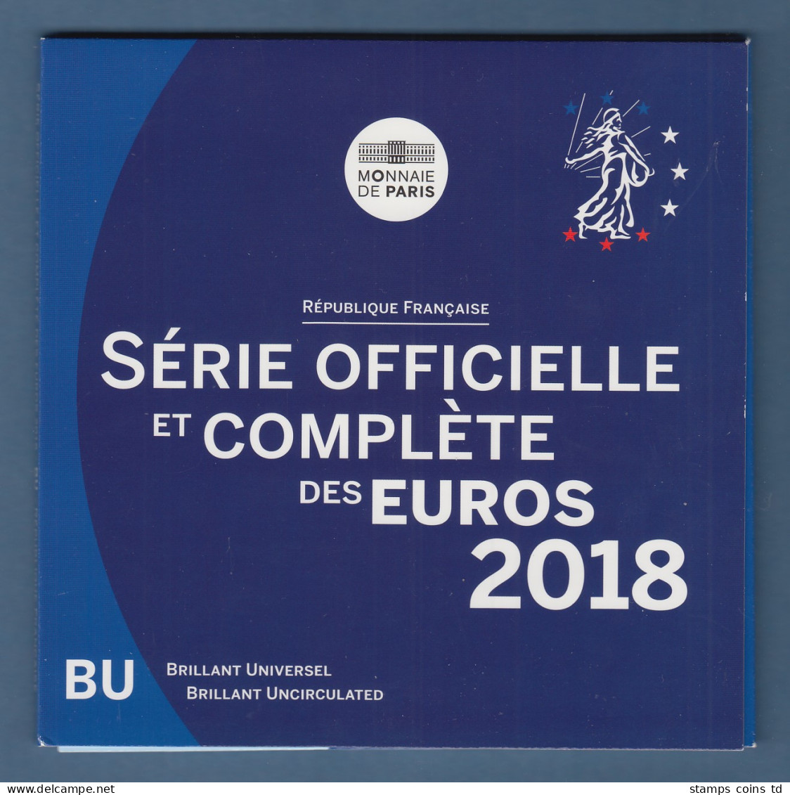 Frankreich EURO-Kursmünzensatz Jahrgang 2018 Bankfrisch Im Blister - Autres & Non Classés