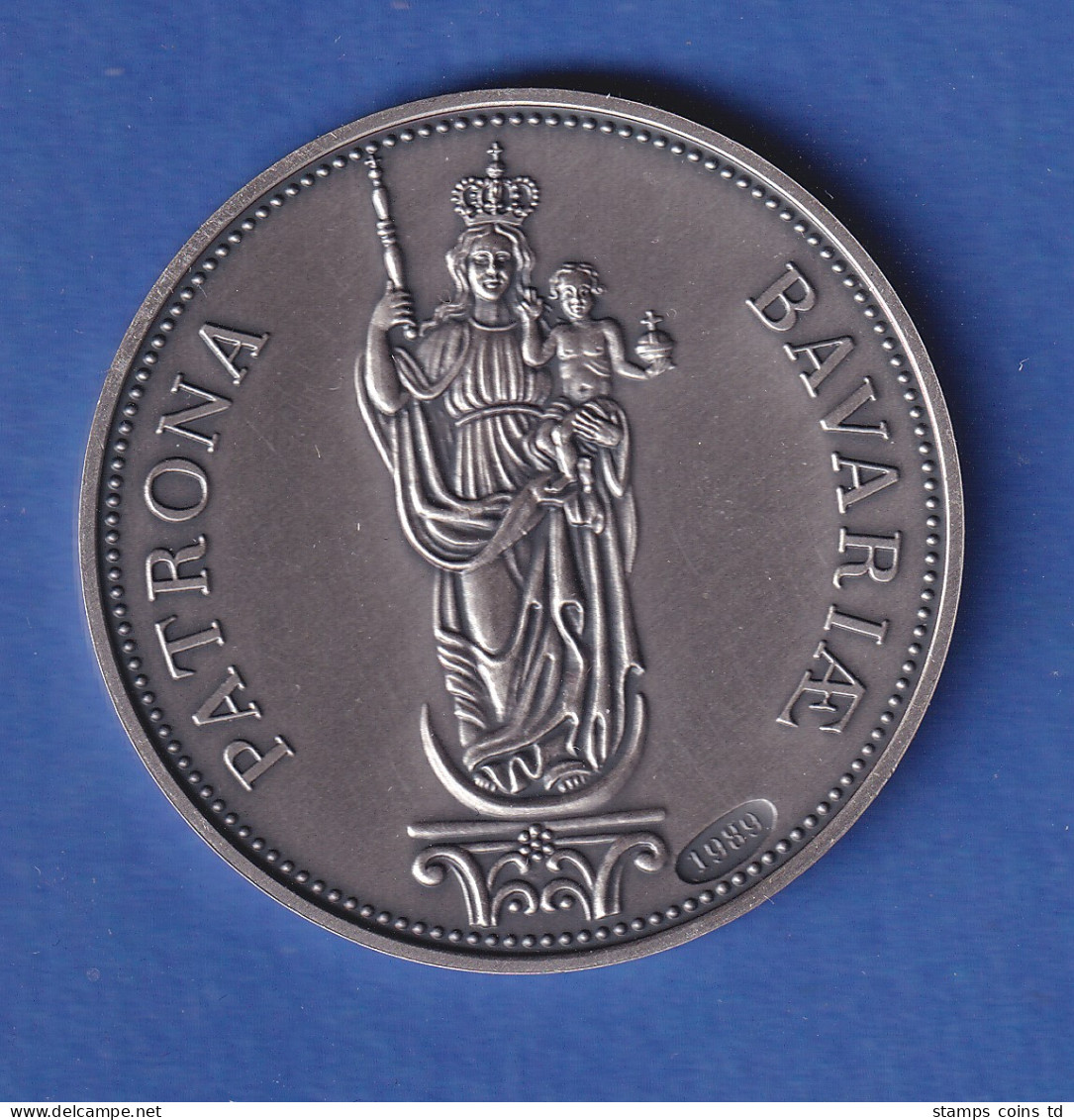 Silbermedaille 1989 König Maximilian II. Von Bayern PATRONA BAVARIAE 20g Ag999 - Non Classés