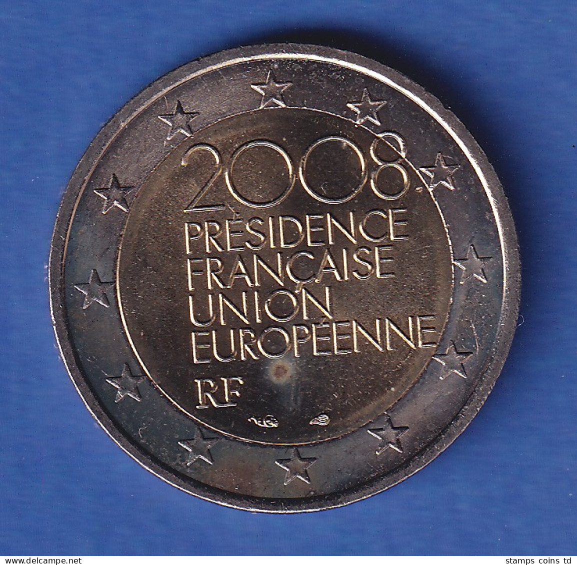 Frankreich 2008 2-Euro-Sondermünze Präsidentschaft  Europ.Union Bankfr. Unzirk.  - Andere & Zonder Classificatie