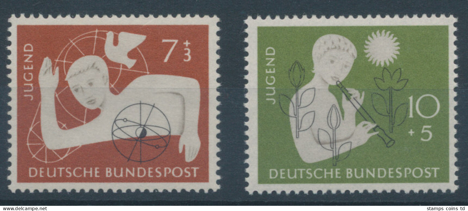 Bundesrepublik 1956, Jugend, Mi.-Nr. 232-233 **  - Unused Stamps