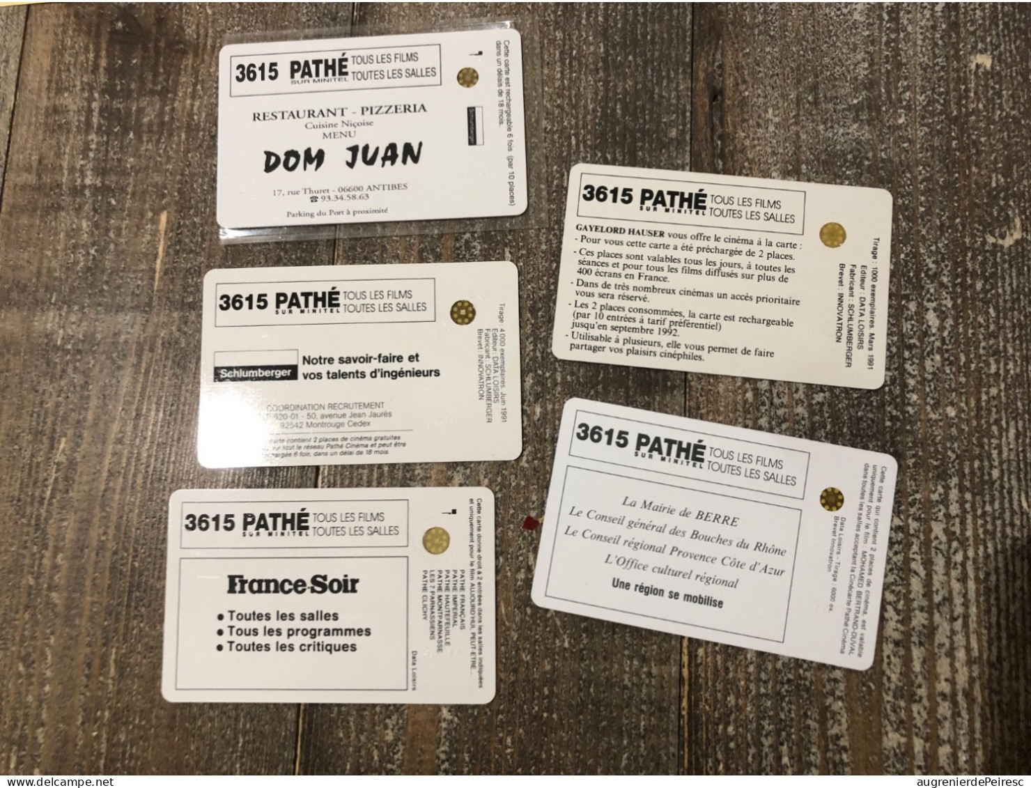 Lot De 5 Cartes Pathé Cinéma - Biglietti Cinema