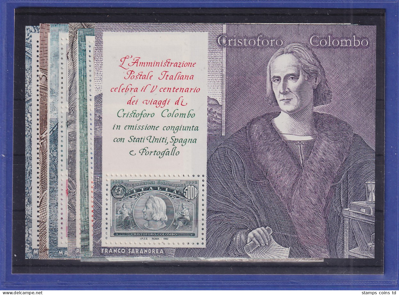 Italien 1992 Christoph Columbus Kpl. Satz 6 Blocks Mi.-Nr. Block 9-14 ** - Non Classés