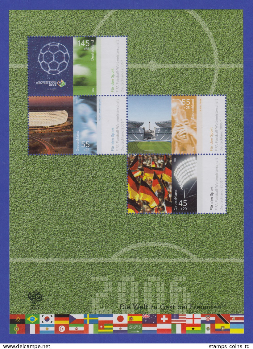 Bundesrepublik 2006 Blockausgabe Fußball-Weltmeisterschaft  Mi.-Nr. Block 67 ** - Autres & Non Classés