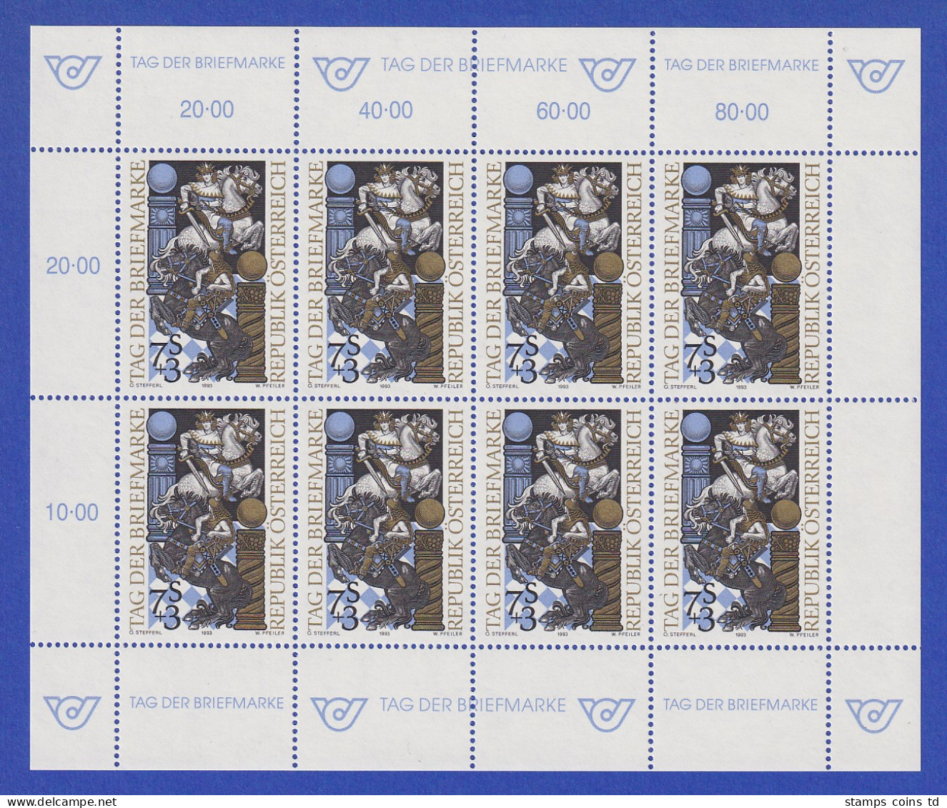 Österreich 1993 Tag Der Briefmarke Mi.-Nr. 2097 Kleinbogen ** - Nuovi