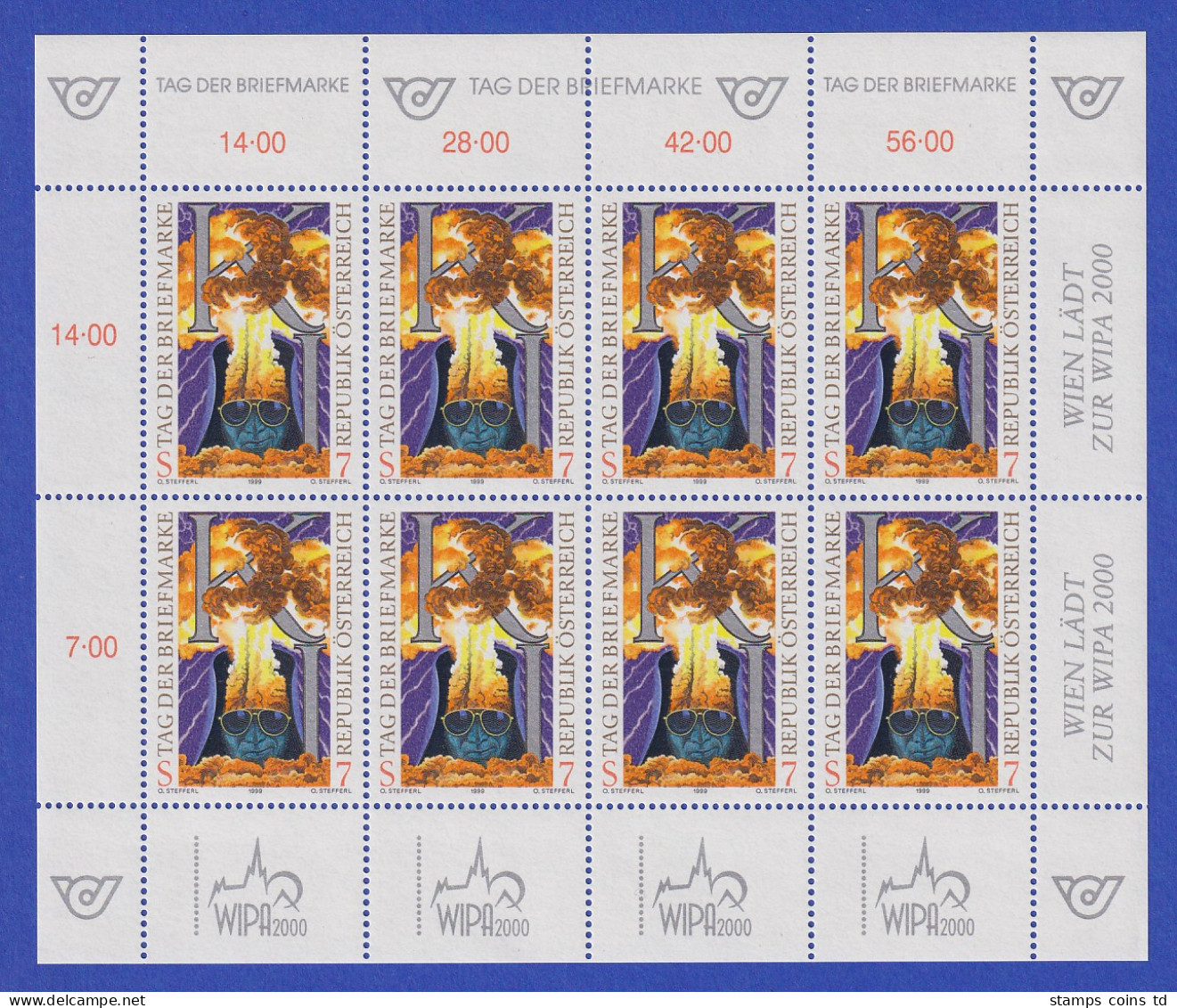 Österreich 1999 Tag Der Briefmarke Mi.-Nr. 2289 Kleinbogen ** - Ungebraucht