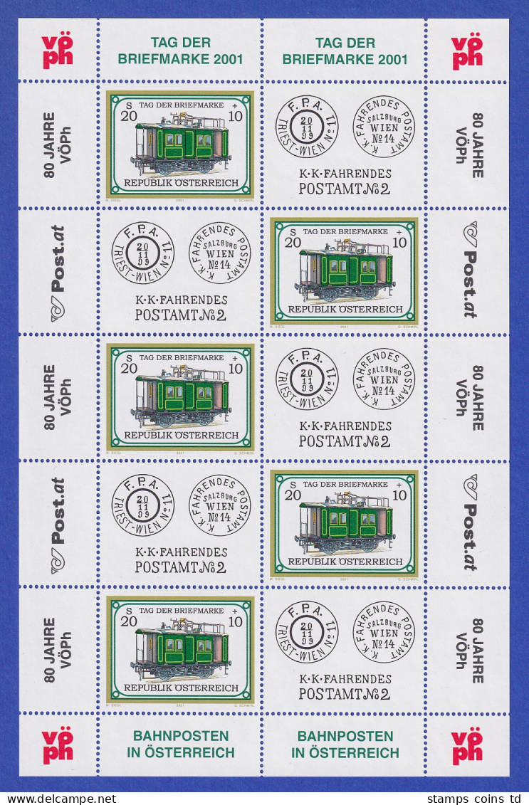 Österreich 2001 Tag Der Briefmarke Fahrendes Postamt Mi.-Nr. 2345 Kleinbogen ** - Neufs