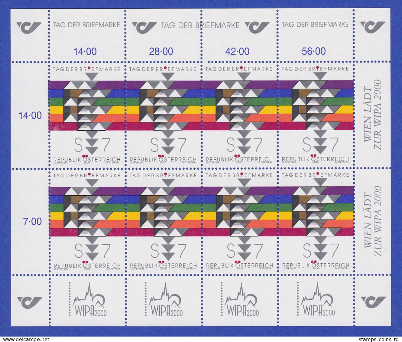 Österreich 2000 Tag Der Briefmarke Symbolik Mi.-Nr. 2315 Kleinbogen ** - Neufs