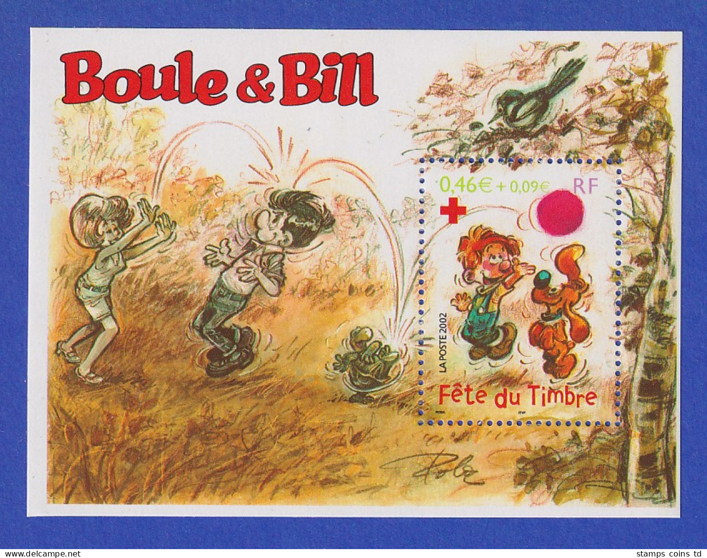 Frankreich 2002 Comicfiguren Boule & Bill Mi.-Nr.Block 27 ** - Altri & Non Classificati