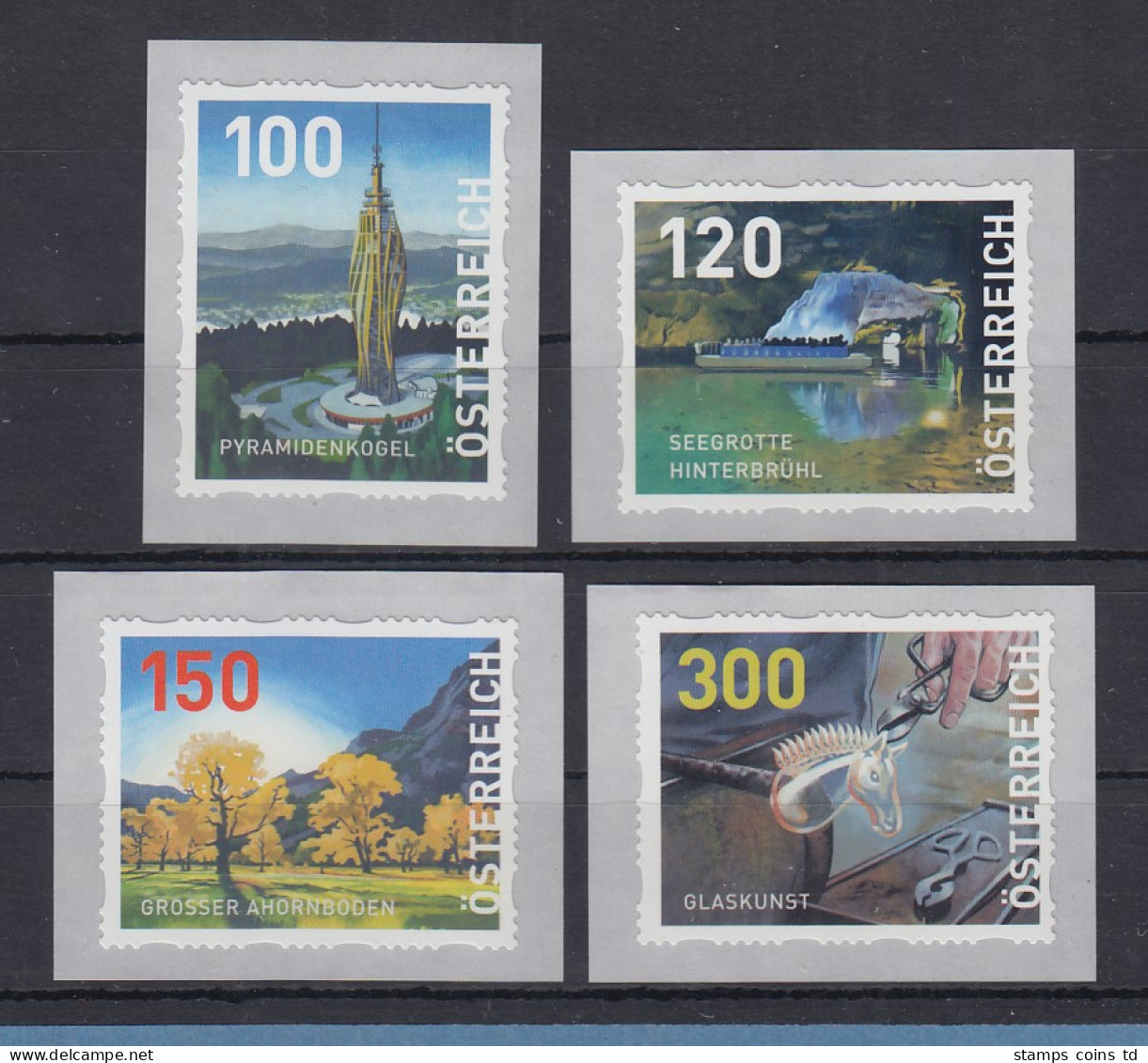 Österreich 2022 Dispenser-Marken 3. Ausgabe Heimat Satz 4 Werte Neue Motive ** - Unused Stamps