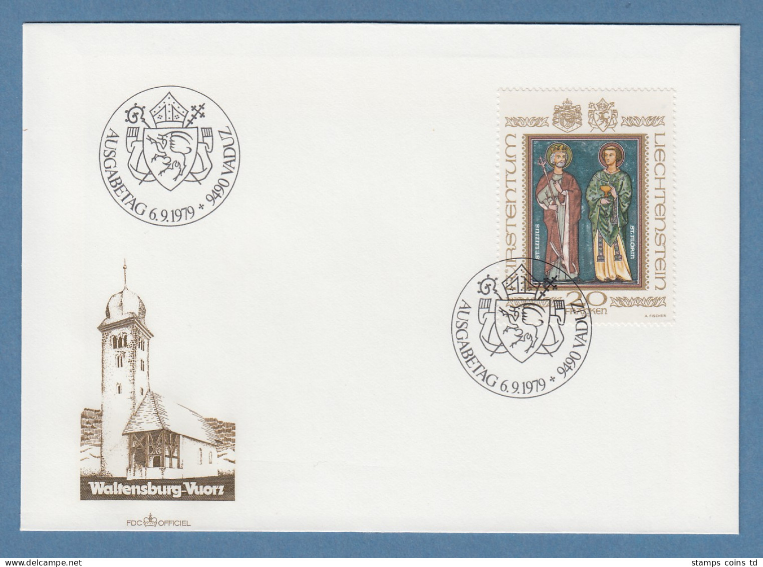 Liechtenstein 1979 Freimarke 20 Franken Landespatrone  Mi.-Nr. 734 Auf FDC - Sonstige & Ohne Zuordnung