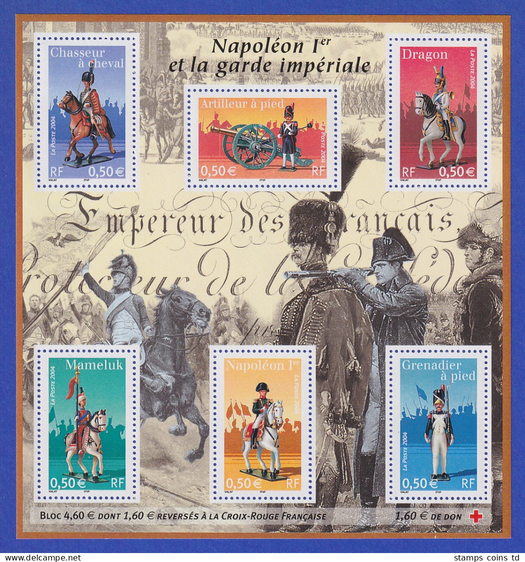 Frankreich 2004 Napoleon I. Und Die Kaiserl. Garde  Mi.-Nr. Block 40 ** - Andere & Zonder Classificatie