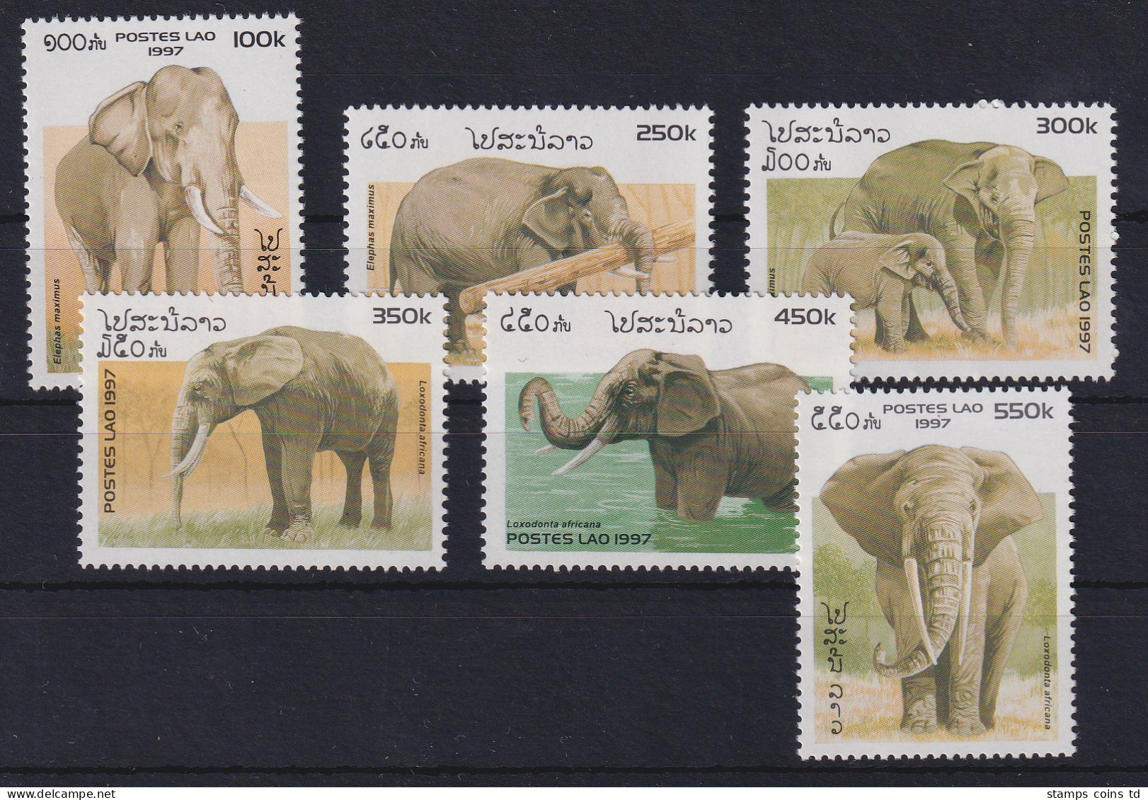 Laos 1997 Elefanten Mi.-Nr. 1584-1589 Postfrisch **  - Laos