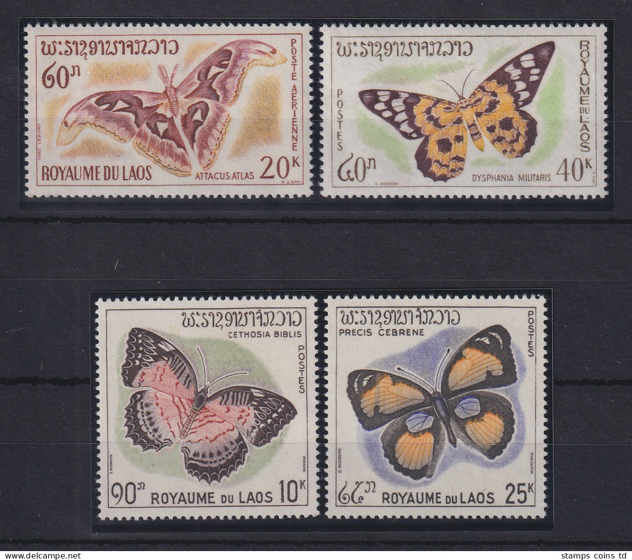 Laos 1965 Schmetterlinge Mi.-Nr. 151-154 Postfrisch **  - Laos