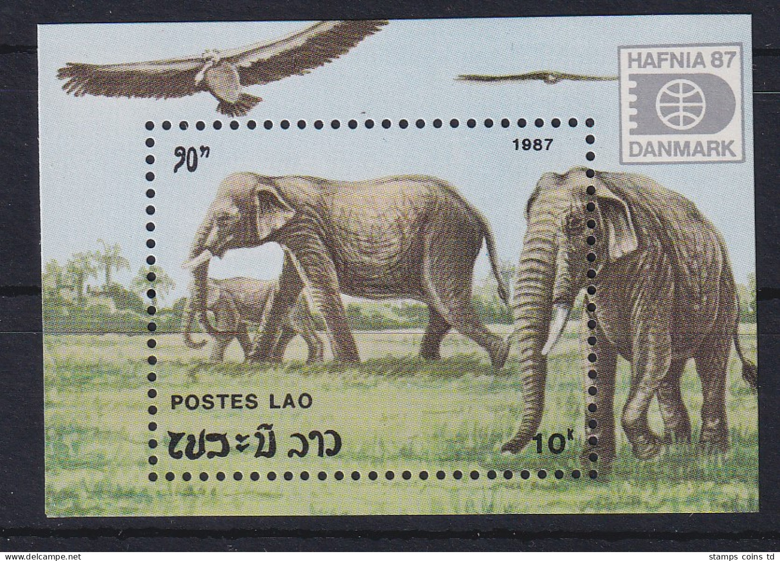 Laos 1987 Elefanten Mi.-Nr. Block 119 Postfrisch **  - Laos