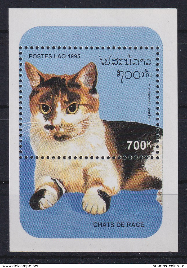 Laos 1995 Katze Mi.-Nr. Block 154 Postfrisch **  - Laos