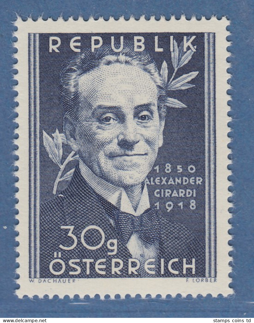 Österreich 1950 Sondermarke 100. Geburtstag Von Alexander Girardi Mi.-Nr. 958 - Neufs