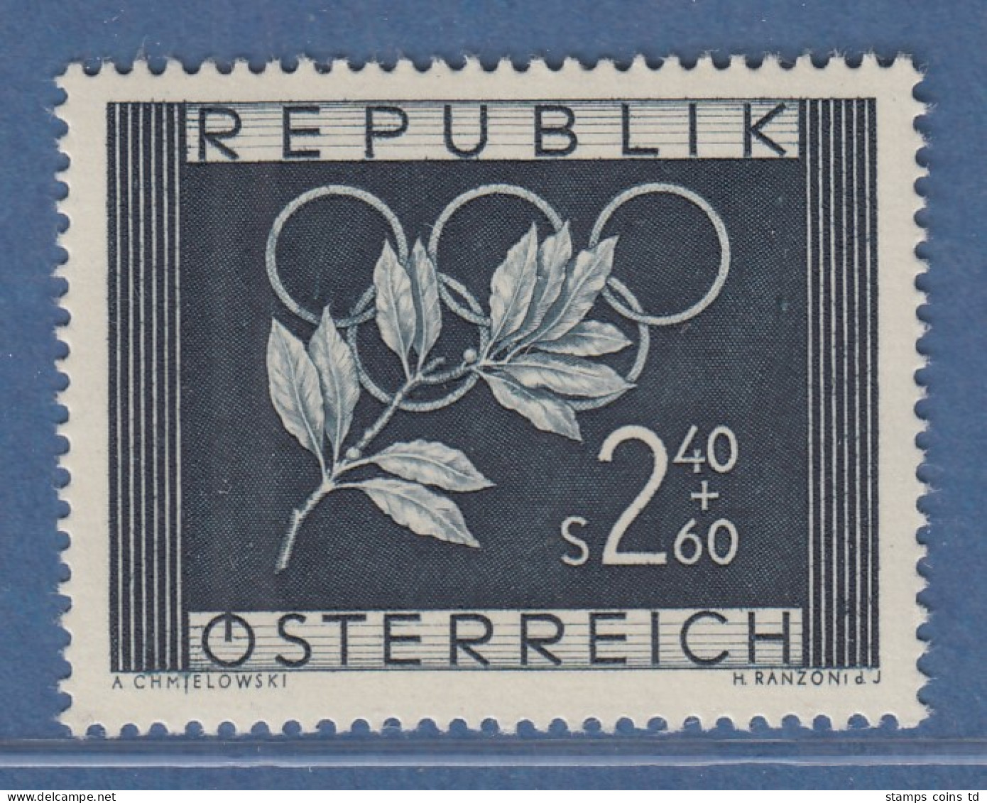 Österreich 1952 Sondermarke Olympische Spiele Oslo Und Helsinki Mi.-Nr. 969 - Ungebraucht