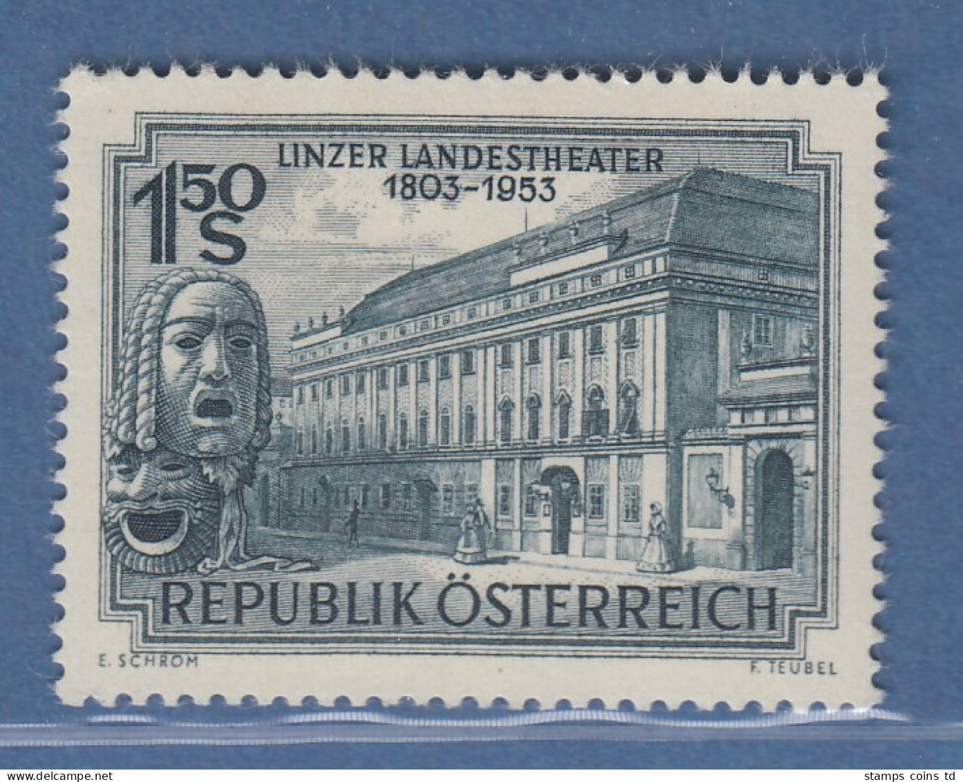 Österreich 1953 Sondermarke 150 Jahre Linzer Landestheater Mi.-Nr. 988 - Unused Stamps