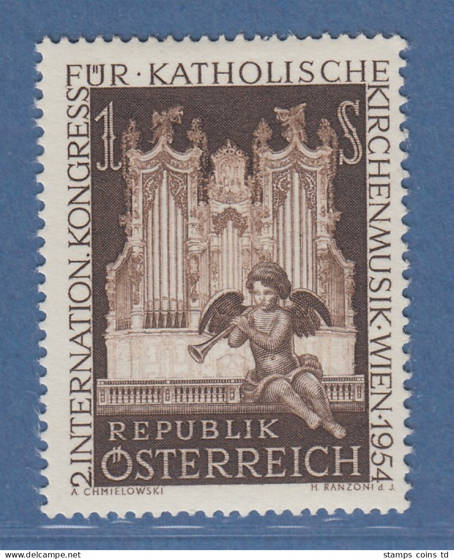 Österreich 1954 Sondermarke Kongress Für Katholische Kirchenmusik  Mi.-Nr. 1008 - Ongebruikt