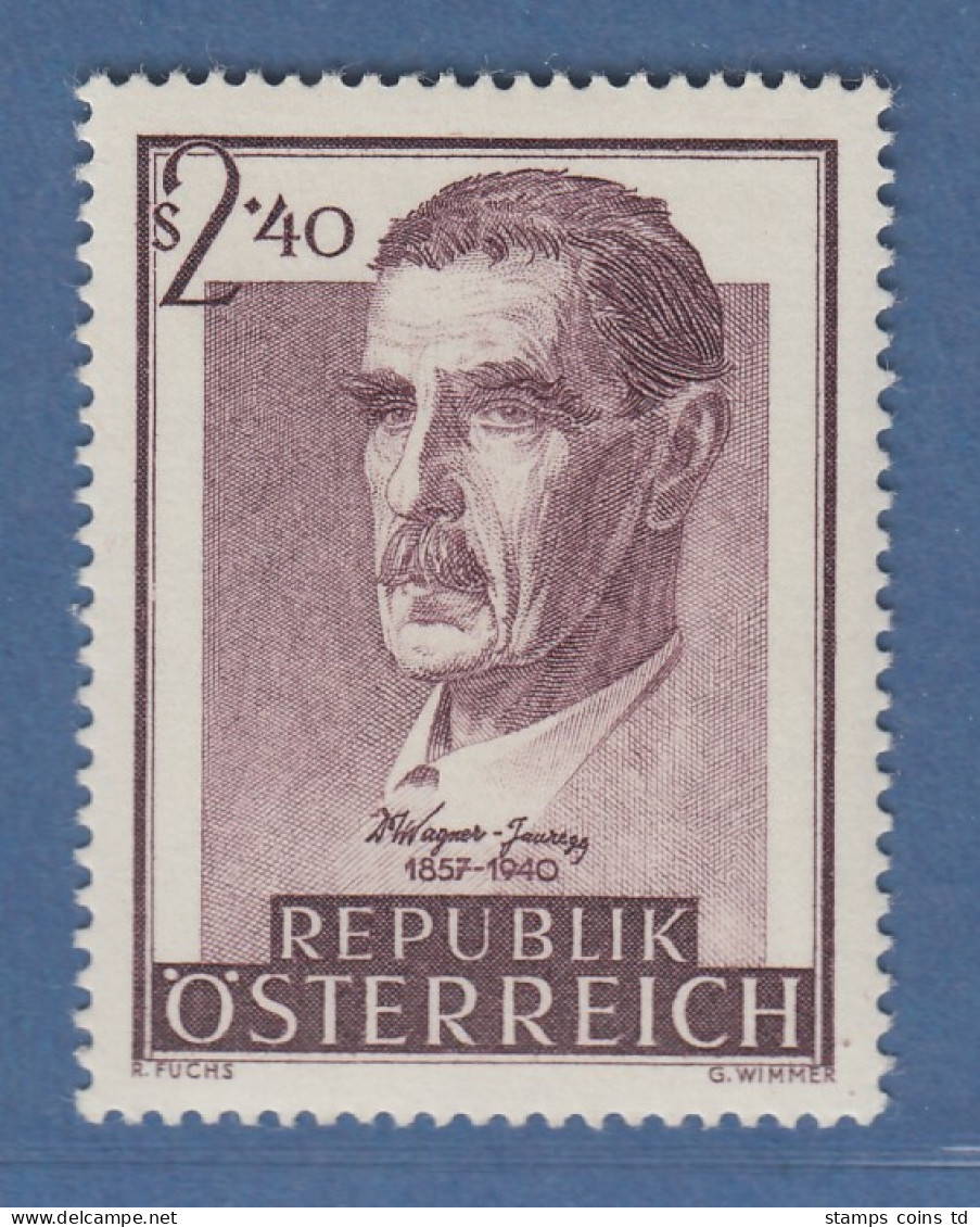 Österreich 1957 Sondermarke 100. Geburtstag Julius Wagner-Jauregg Mi.-Nr. 1032 - Unused Stamps