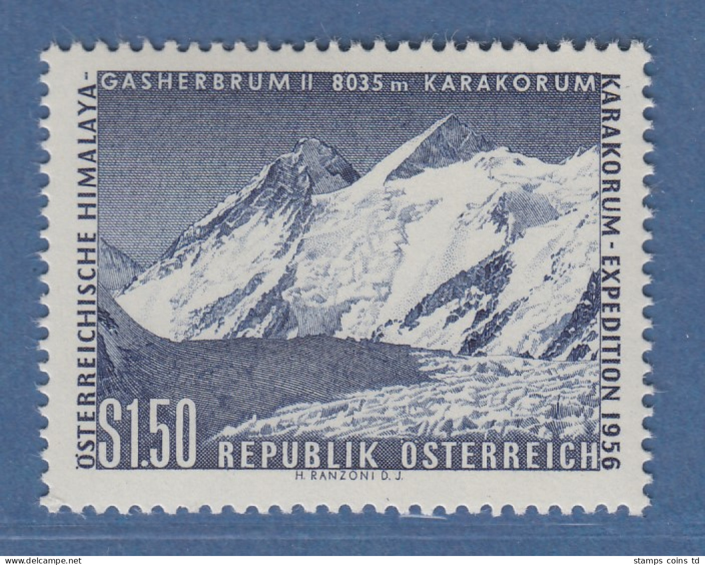 Österreich 1957 Sondermarke Österr. Himalaya-Expedition Karakorum Mi.-Nr. 1036 - Nuovi