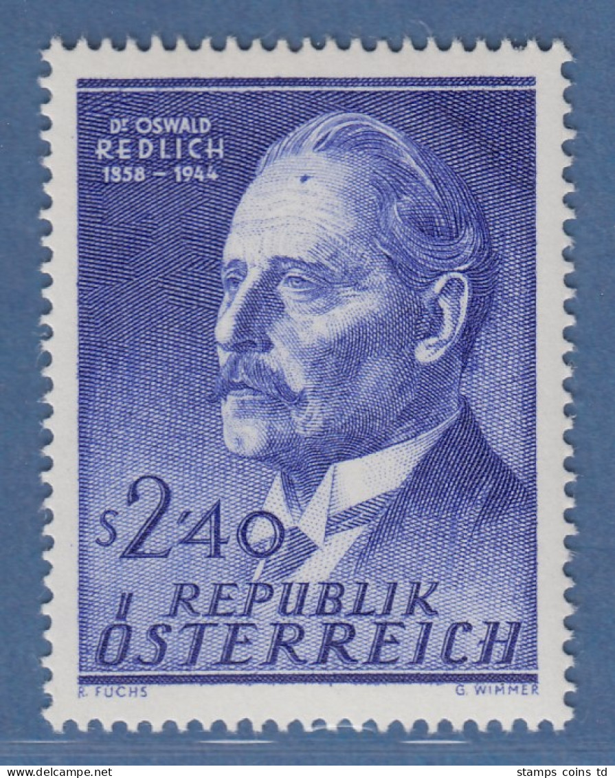 Österreich 1958 Sondermarke 100. Geburtstag Von Oswald Redlich Mi.-Nr. 1056 - Neufs