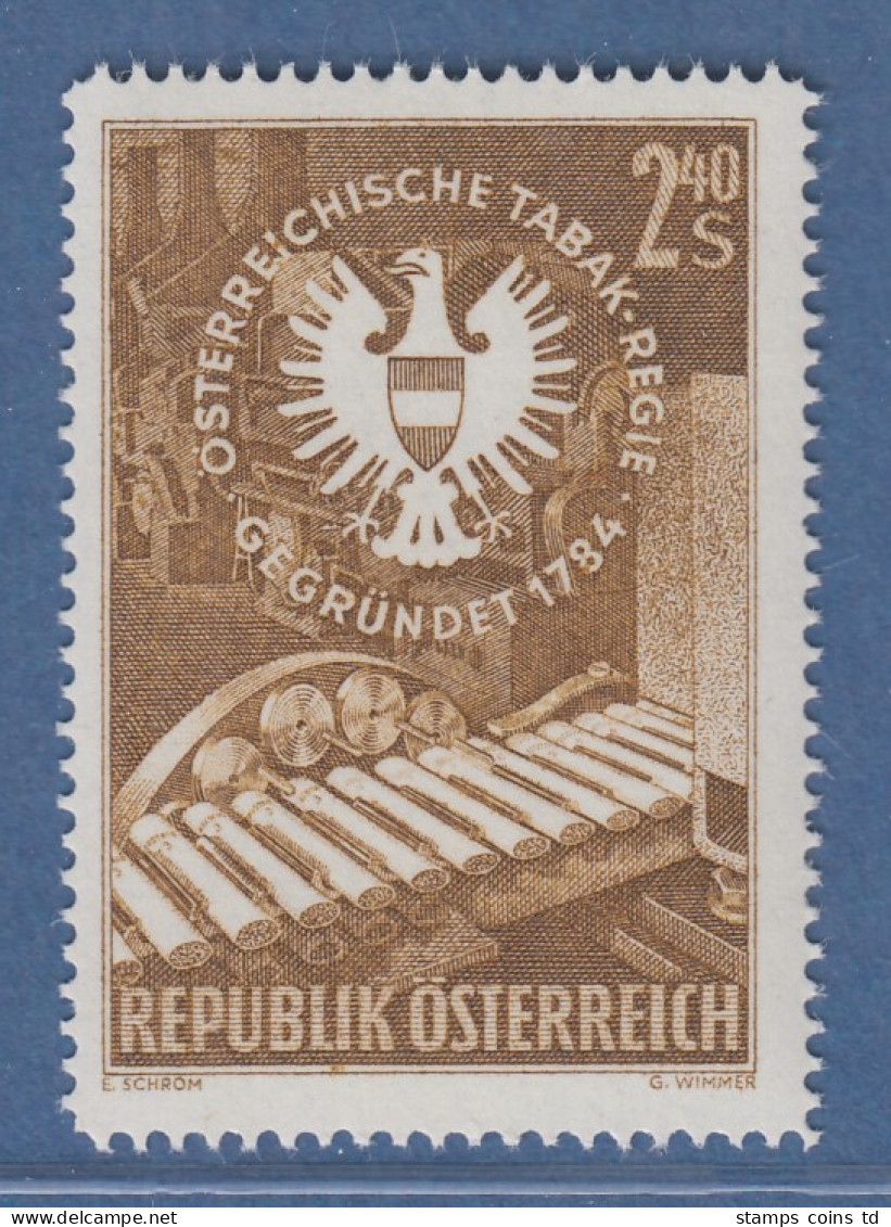 Österreich 1959 Sondermarke Österreichische Tabakregie Mi.-Nr. 1060 - Ongebruikt