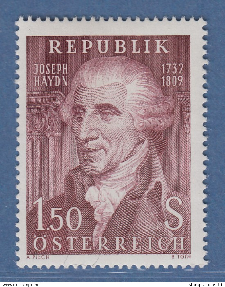 Österreich 1959 Sondermarke 150. Todestag Von Joseph Haydn Mi.-Nr. 1066 - Nuevos
