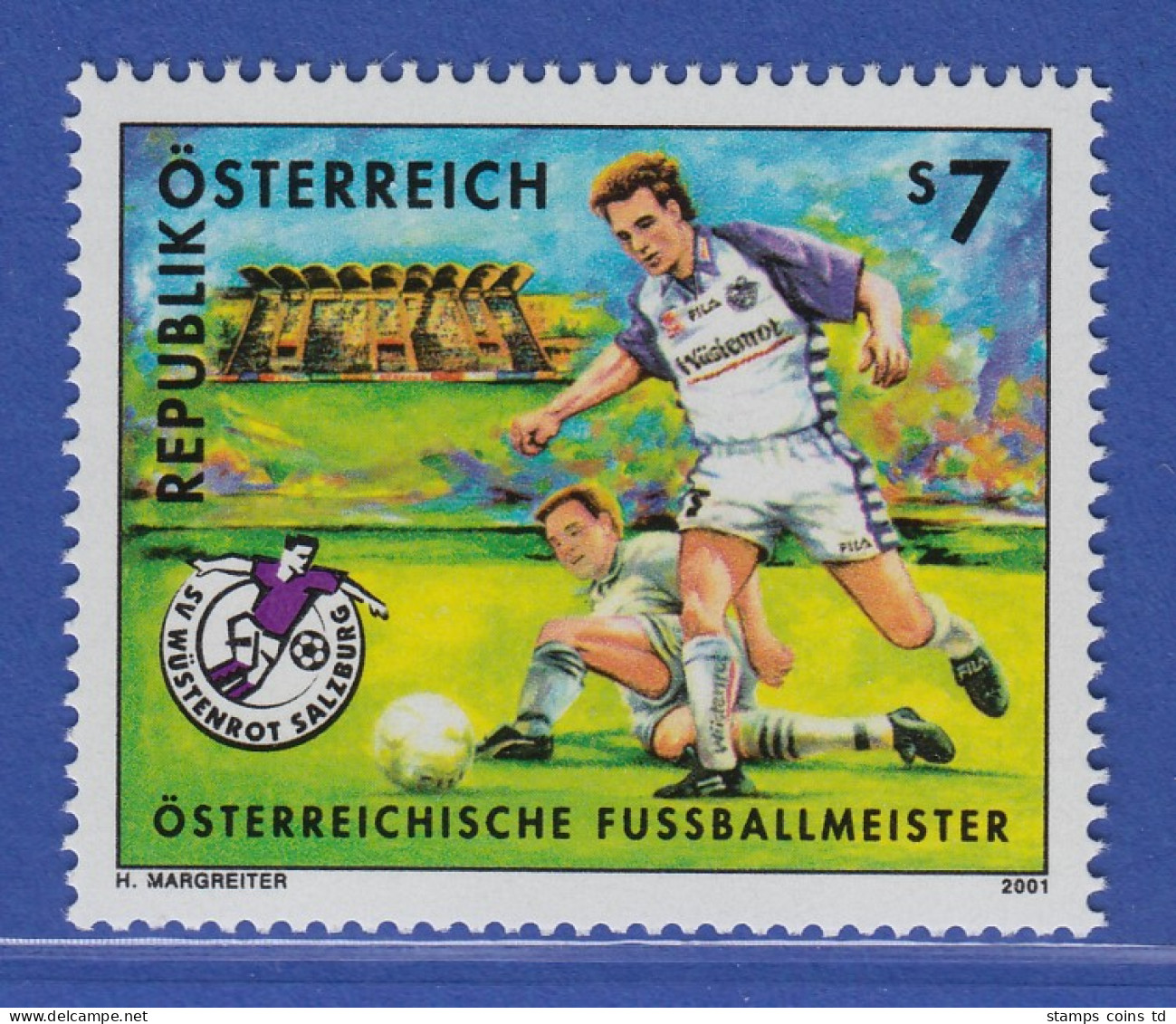 Österreich 2001 Sonderm. Fußball Meister 2000 SV Wüstenrot Salzburg Mi.-Nr. 2337 - Neufs