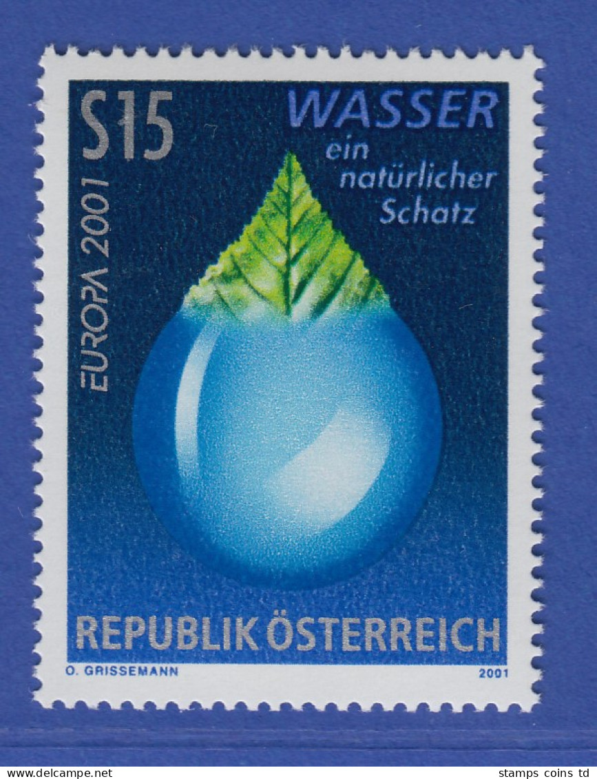 Österreich 2001 Sondermarke EUROPA Lebensspender Wasser  Mi.-Nr. 2344 - Neufs