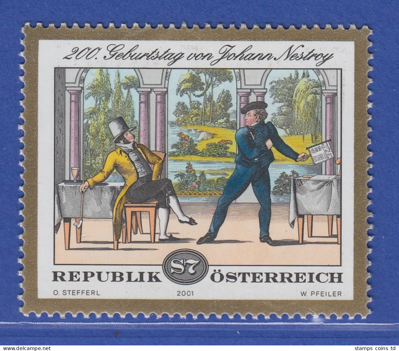 Österreich 2001 Sondermarke Johann Nestroy Mi.-Nr. 2353 - Neufs