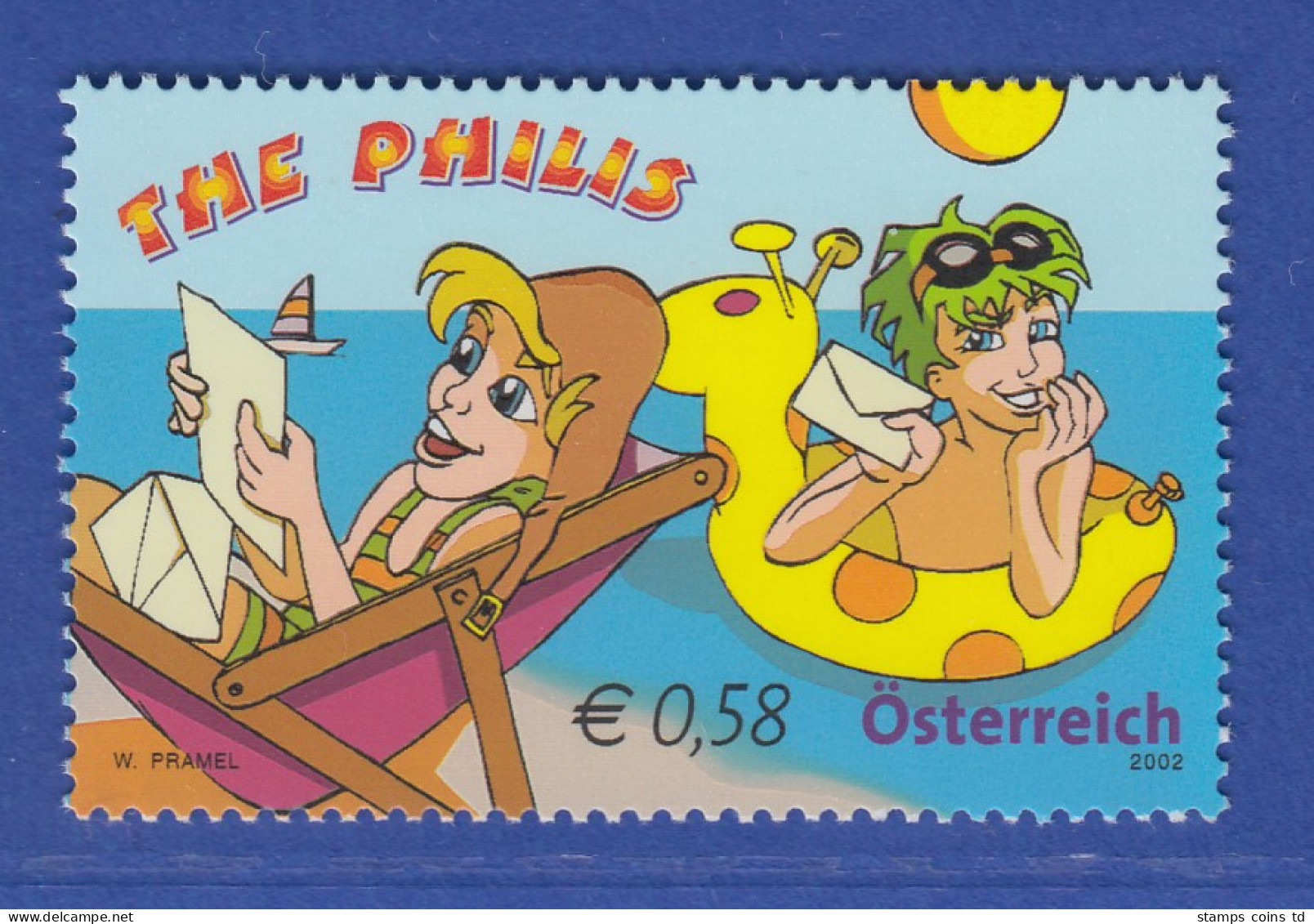 Österreich 2002 Sondermarke Comicserie The Philis Gogo Und Edison  Mi.-Nr. 2400 - Neufs