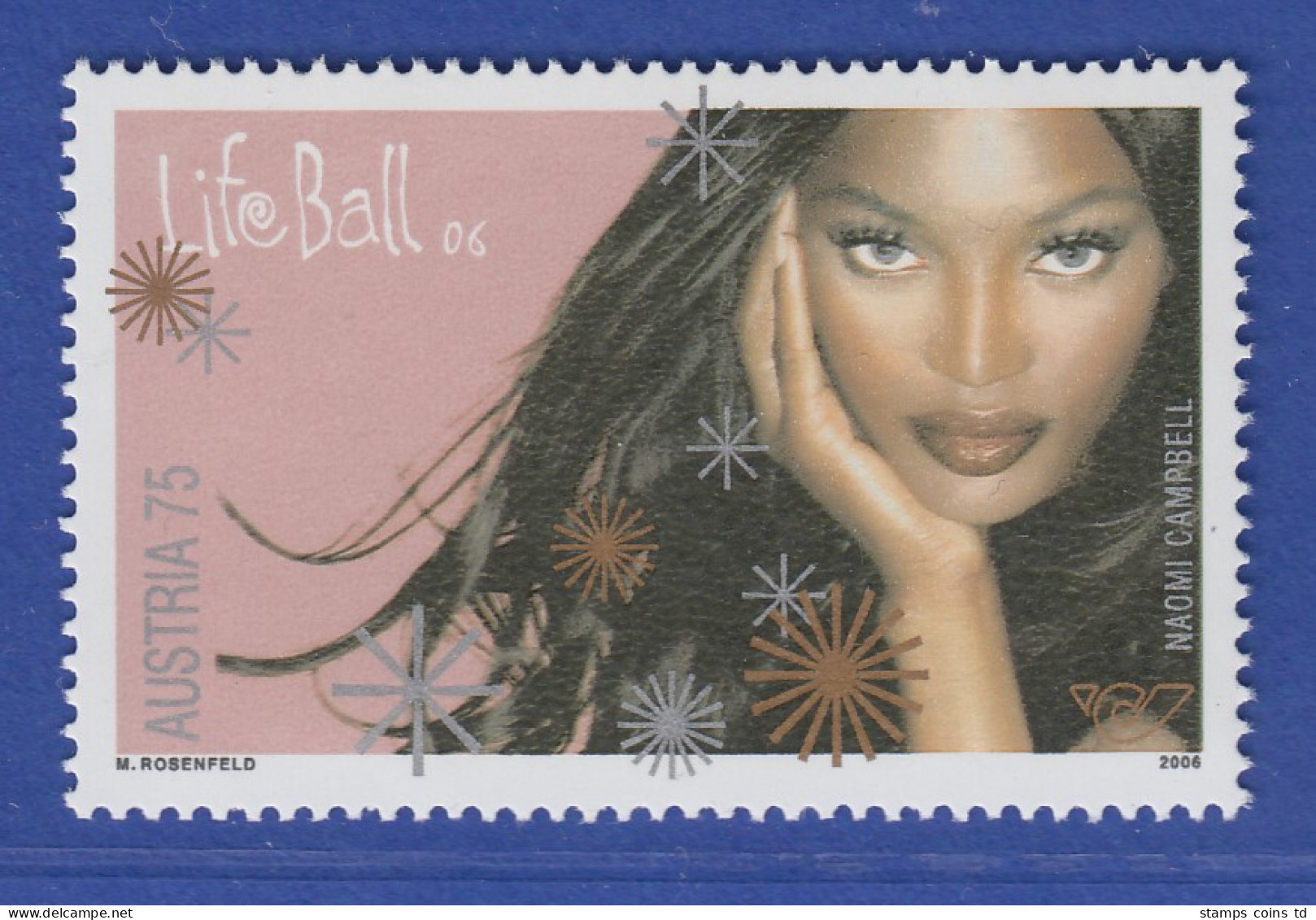 Österreich 2006 Sondermarke Life-Ball 06 Naomi Campbell Fotomodell  Mi.-Nr. 2590 - Neufs