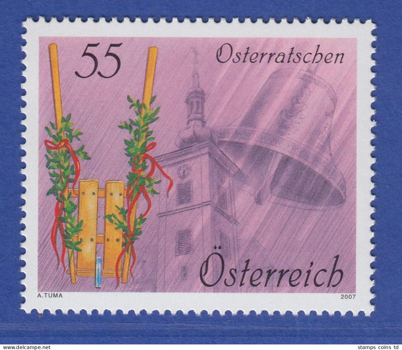 Österreich 2007 Sondermarke Brauchtum Osterratschen  Mi.-Nr. 2643 - Unused Stamps